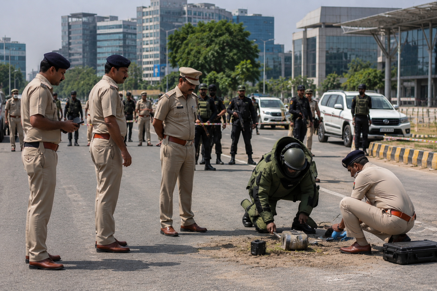 Punjab Police Foil Mohali Terror Plot After IED Recovery Punjab Police and bomb disposal personnel conduct an anti-terror operation in Mohali after recovering an improvised explosive device linked to a suspected terror plot.