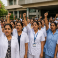 Haryana nurses protest
