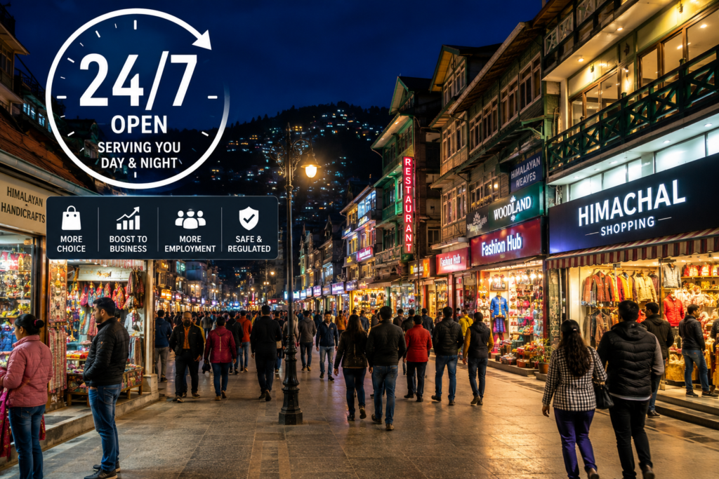 ChatGPT Image Jun 11, 2026, 01_21_10 PM Himachal Amends Labour Laws, Allows Shops and Commercial Establishments to Operate Round the Clock