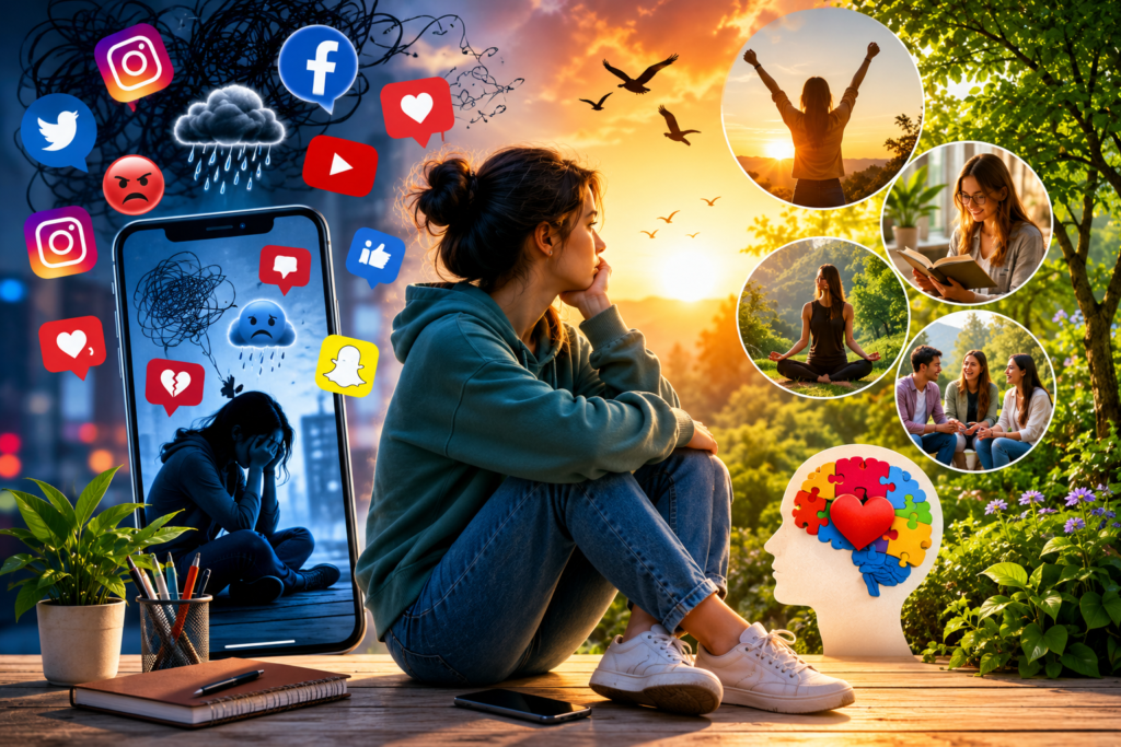 Positive and negative impacts of Social Media
