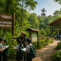A lush green forest area in Chandigarh envisioned as a leading centre for nature education, environmental learning, and biodiversity conservation.