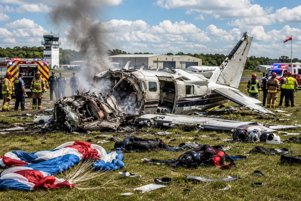 Skydiving Plane Crash Near Missouri Airport Kills 12, Investigation Underway Authorities launch a major investigation after a fatal aircraft crash near Butler Memorial Airport claims the lives of 12 people and shocks the local community.