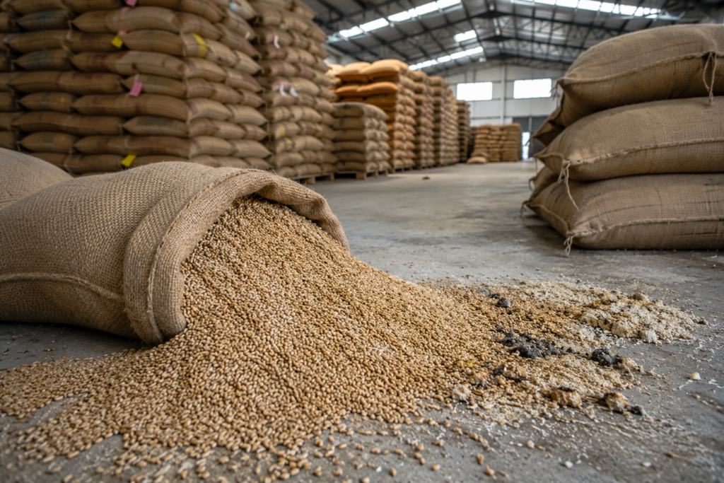 Audit observations raise concerns over storage management, inventory monitoring, and uncollected market fees at Kartarpur warehouse.