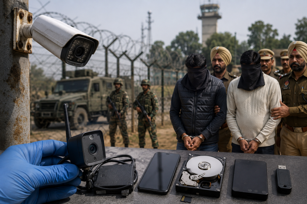 Authorities investigate alleged transmission of sensitive footage abroad as intelligence agencies probe possible espionage links and security risks.