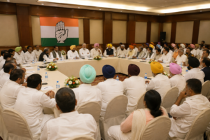 Senior leaders and party workers gather to review performance, strengthen the organization, and prepare for upcoming political challenges in Punjab.
