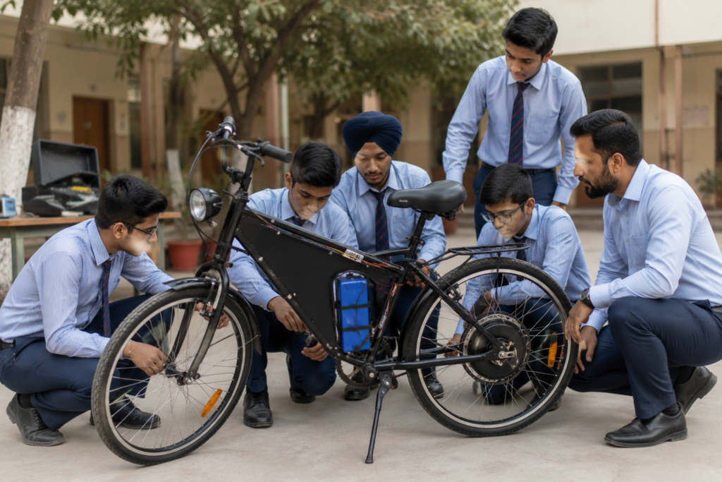 Innovative student project highlights sustainable mobility, STEM learning, and the growing potential of young innovators in Punjab.