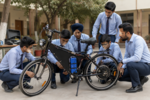 Innovative student project highlights sustainable mobility, STEM learning, and the growing potential of young innovators in Punjab.