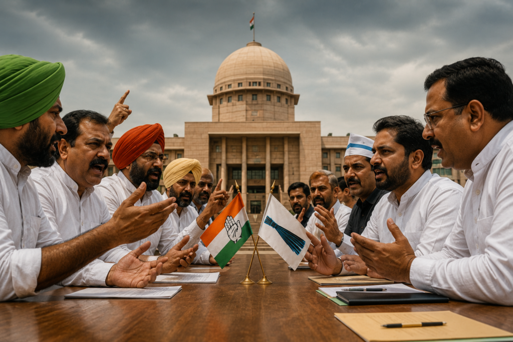 Opposition Targets AAP Government Over Fresh Loan and Panchayat Land Issue