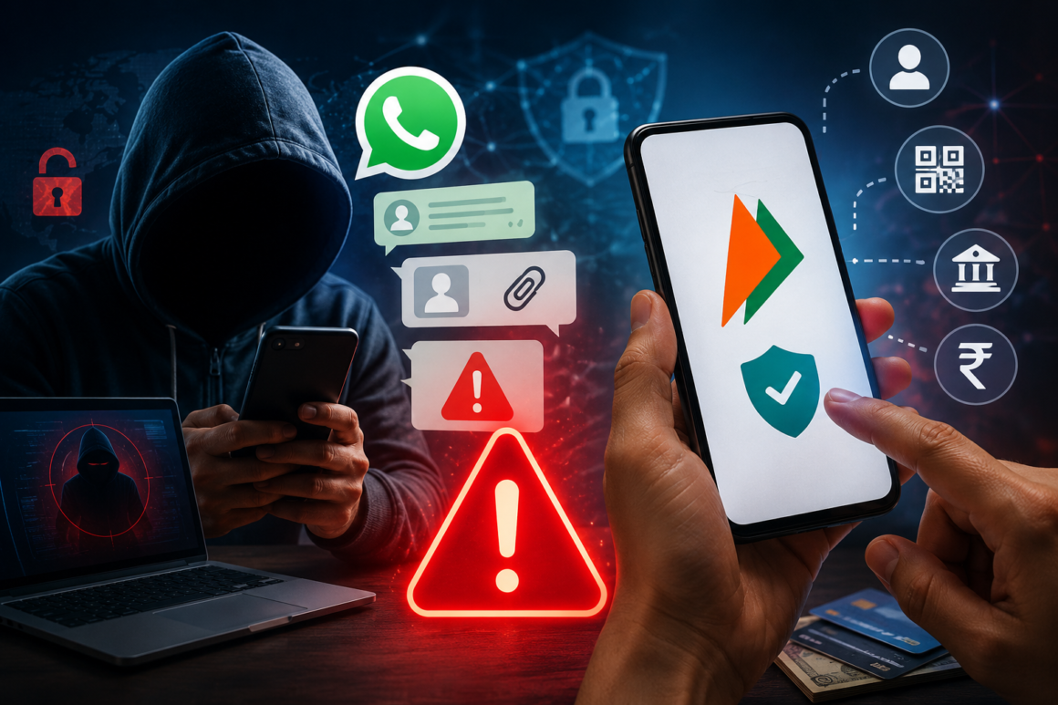 Cybersecurity experts warn users about rising WhatsApp and UPI scams in 2026. Fraudsters are using fake messages, impersonated accounts, malicious files, and deceptive payment requests to steal money and personal data. Users are advised to avoid unknown links, never share UPI PIN or OTP, and verify all payment requests before taking action.