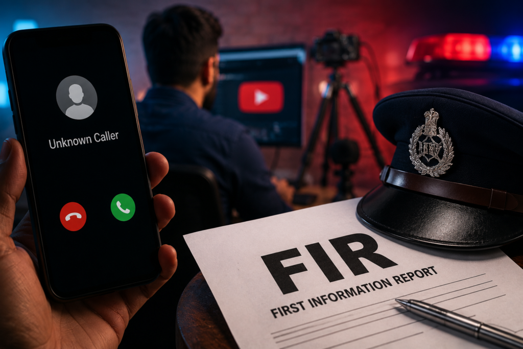 FIR Registered After Hisar YouTuber Vipin Khurana Receives Threat Call