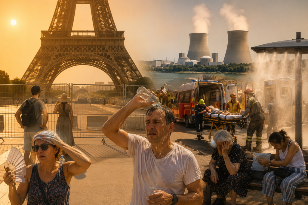 France Heatwave Crisis: Deaths Rise as Eiffel Tower Closes and Nuclear Plant Shuts Down Extreme temperatures across France trigger fatalities, infrastructure shutdowns, and emergency alerts as Europe faces intensifying climate-driven heatwaves