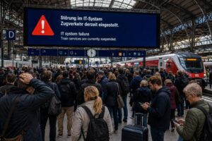 Technical failure disrupts train services across Germany, causing widespread delays and raising infrastructure concerns