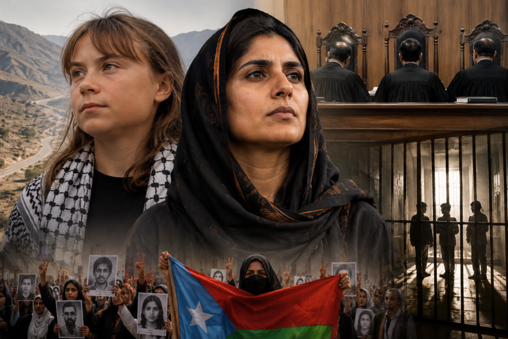 The climate activist’s appeal has drawn global attention to the imprisonment of Mahrang Baloch, reigniting debate over human rights, dissent, and political freedoms in Pakistan.