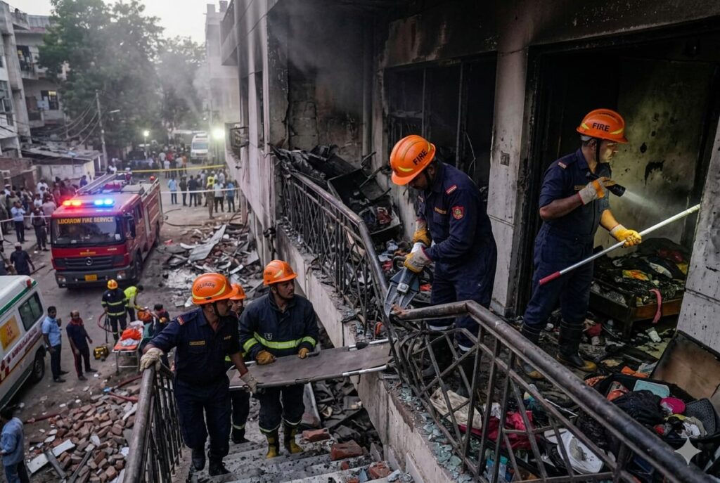 LUCKNOW FIRE TRAGEDY LUCKNOW FIRE TRAGEDY SPARKS SAFETY CONCERNS AFTER 15 LIVES LOST