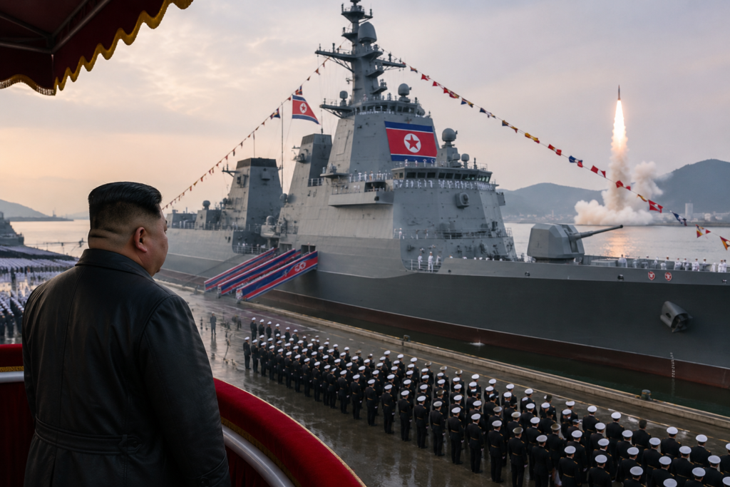 The unveiling of a powerful new destroyer signals Pyongyang’s growing maritime ambitions amid escalating regional tensions and renewed nuclear rhetoric.