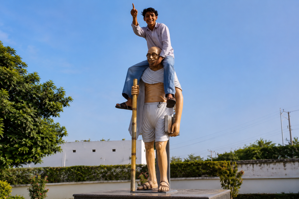Nuh Gandhi Statue Viral Video Nuh Gandhi Statue Viral Video