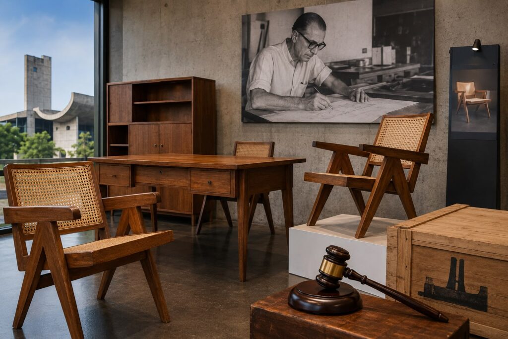 Heritage activist Ajay Jagga urges Centre to intervene as iconic Chandigarh furniture designed by Pierre Jeanneret heads for auction in Belgium.