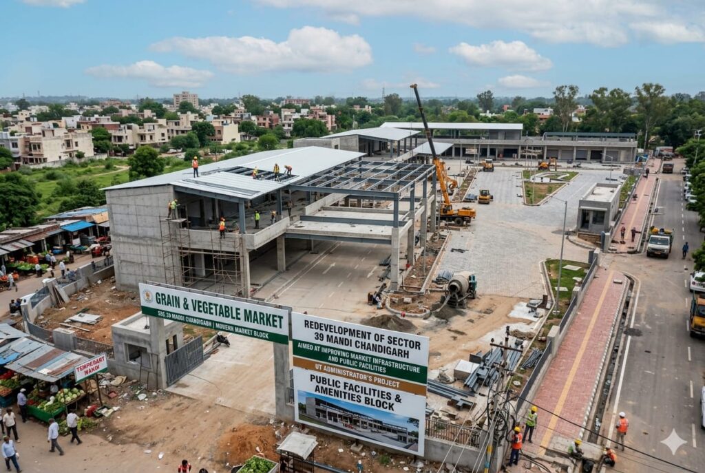 REDEVELOPMENT CHANDIGARH MOVES AHEAD WITH PLANS TO MODERNISE SECTOR 39 MANDI