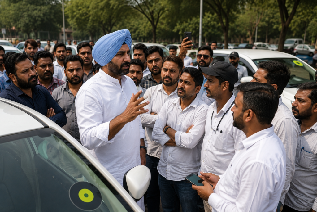 Punjab Congress chief calls for dialogue as app-based cab drivers protest regulatory action and ₹10,000 penalty warning.