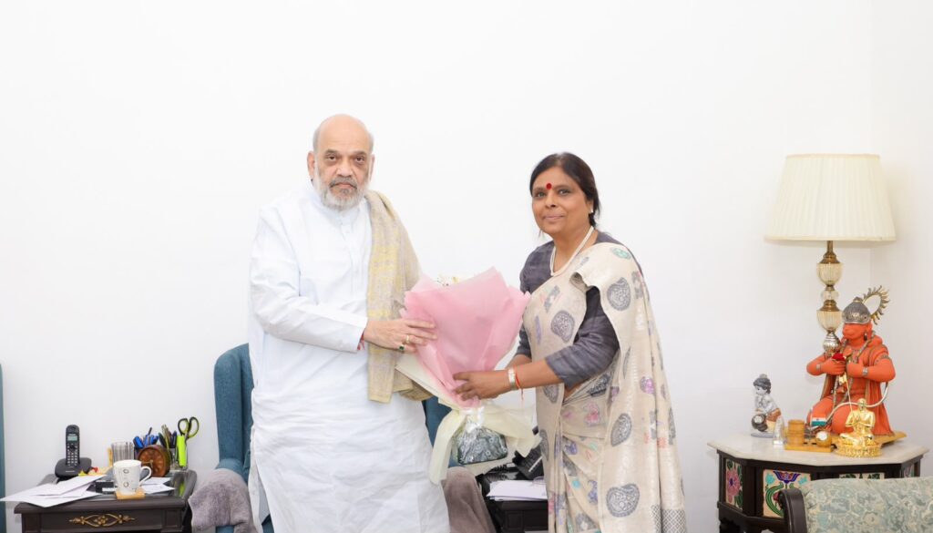 गृह मंत्री अमित शाह से भाजपा हरियाणा प्रदेश अध्यक्ष डॉ. अर्चना गुप्ता की शिष्टाचार भेंट