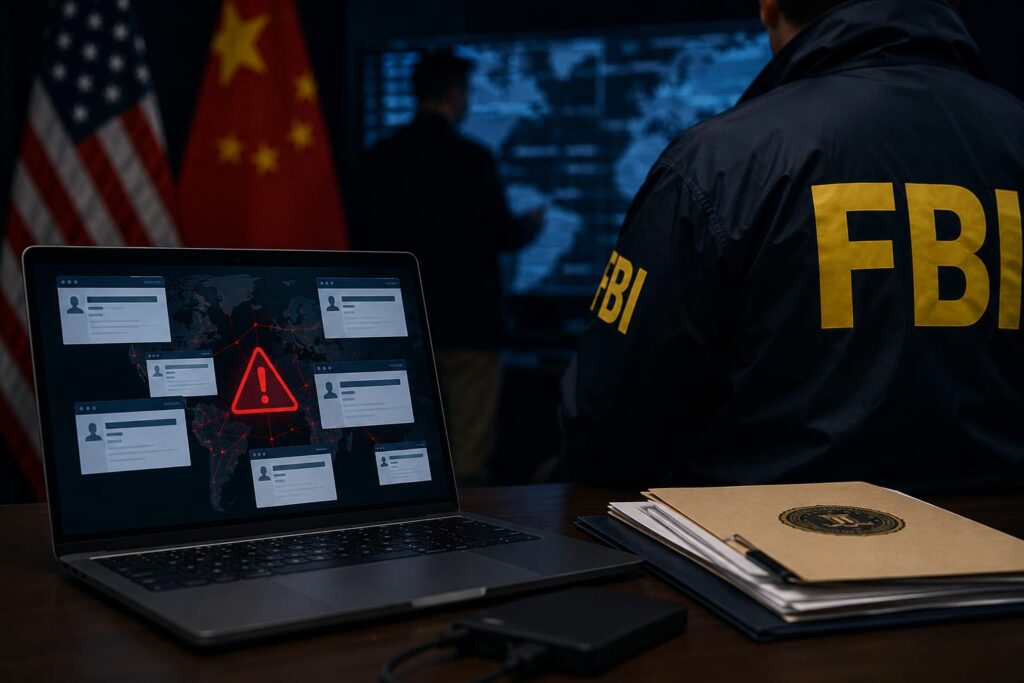 FBI Seizes 13 Websites Allegedly Linked to Chinese Recruitment Network Targeting U.S. Personnel FBI seizes 13 sites in alleged China-linked intelligence recruitment probe.