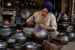 Mohali’s Gharuan artisans keep the centuries-old sarbloh craft alive, preserving Sikh heritage through traditional ironwork.