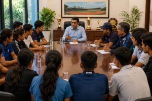 Chandigarh DC Meets Players and Coaches