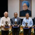 The institute honoured four individuals with the first-ever Dr Manmohan Singh Awards, recognising outstanding contributions to research, education, and public service.