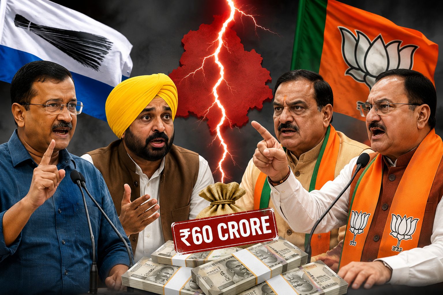 Punjab Politics Rocked by Rs 60 Crore Donation Row; Kejriwal, CM Mann and BJP Exchange Charges Allegations and counter-allegations intensify political battle in Punjab