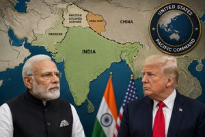 Map released alongside US command restructuring draws criticism over depiction of Jammu and Kashmir.