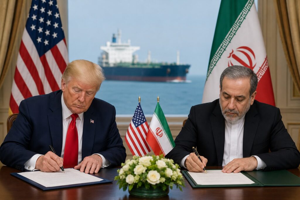 US Official Says Trump Has Signed Iran Deal; Strait of Hormuz Passage Guaranteed Toll-Free for 60 Days Interim agreement aims to restore shipping and launch broader negotiations.