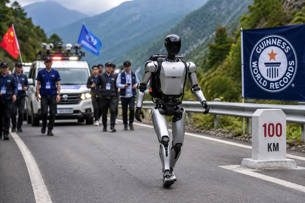 China’s Humanoid Robot Shocks World With Epic 100-Km Trek in 3 Days, Enters Guinness World Record Breakthrough endurance test highlights rapid advances in humanoid robotics and artificial intelligence.