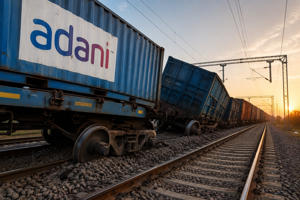 Major Mishap Averted as Adani Group Freight Train Wagons Derail in Haryana
