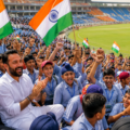 celebrating cricket match