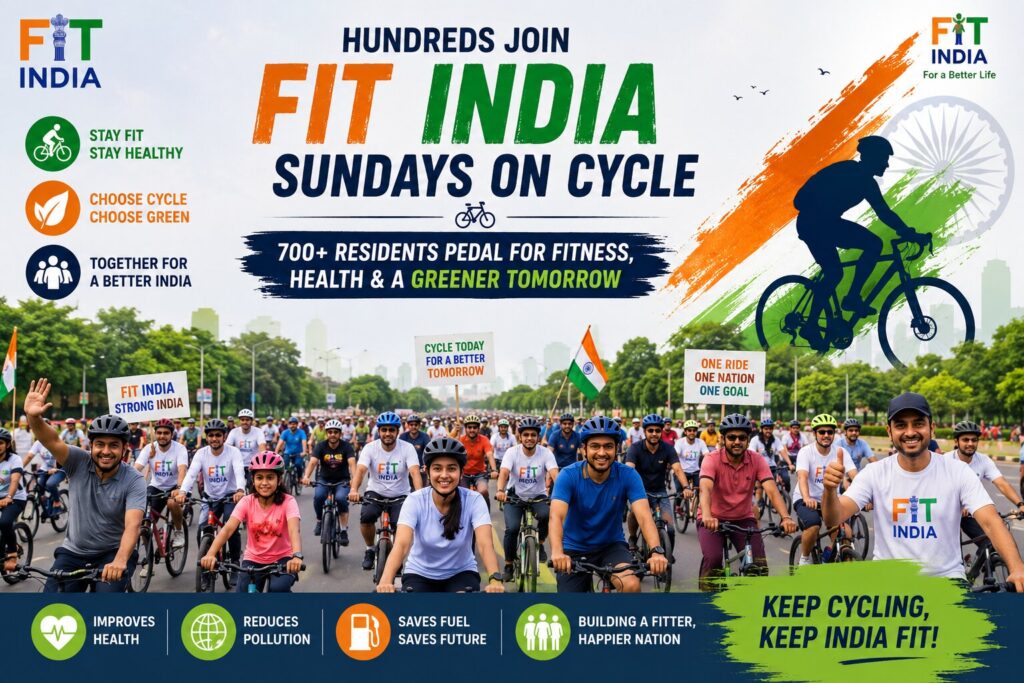 Hundreds Join 'Fit India Sundays on Cycle' Campaign Hundreds Join 'Fit India Sundays on Cycle' Campaign