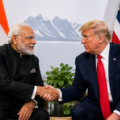 India and US leaders shaking hands during a diplomatic meeting at the G7 Summit