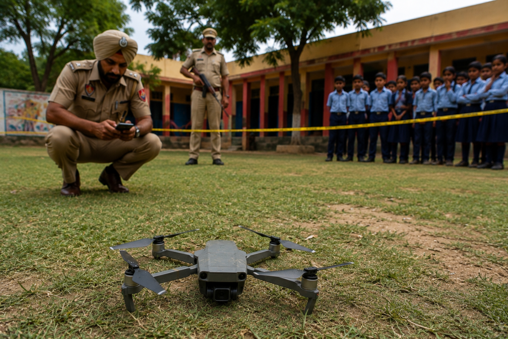 drone at the school