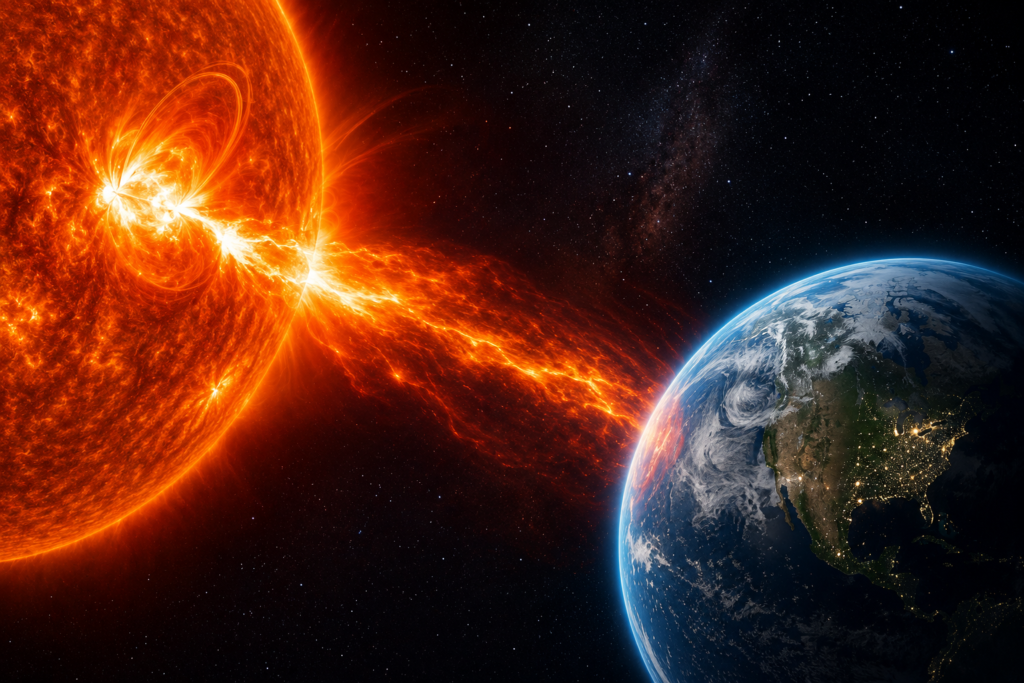 Space Weather Alert Issued as Powerful Solar Storm Heads Toward Earth