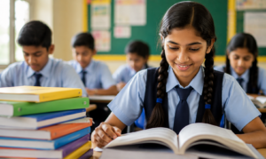 focused student in the classroom