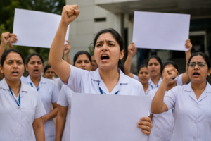healthcare workers protest