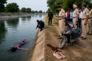 investigation along the canal bank