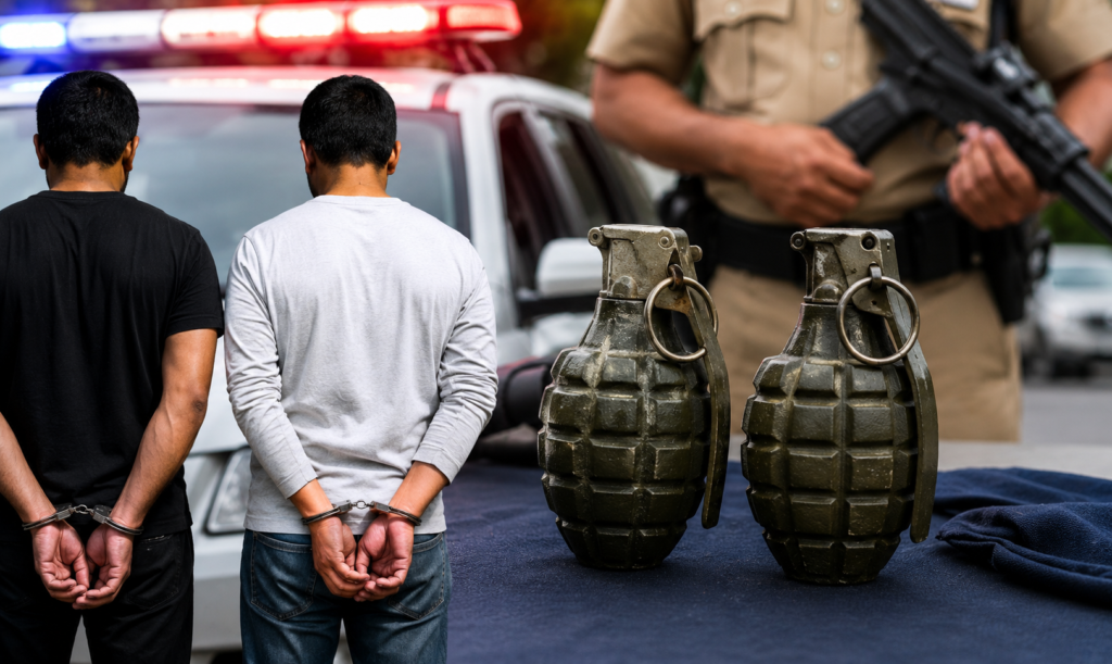 police arrest with weapon