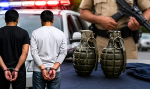 police arrest with weapon