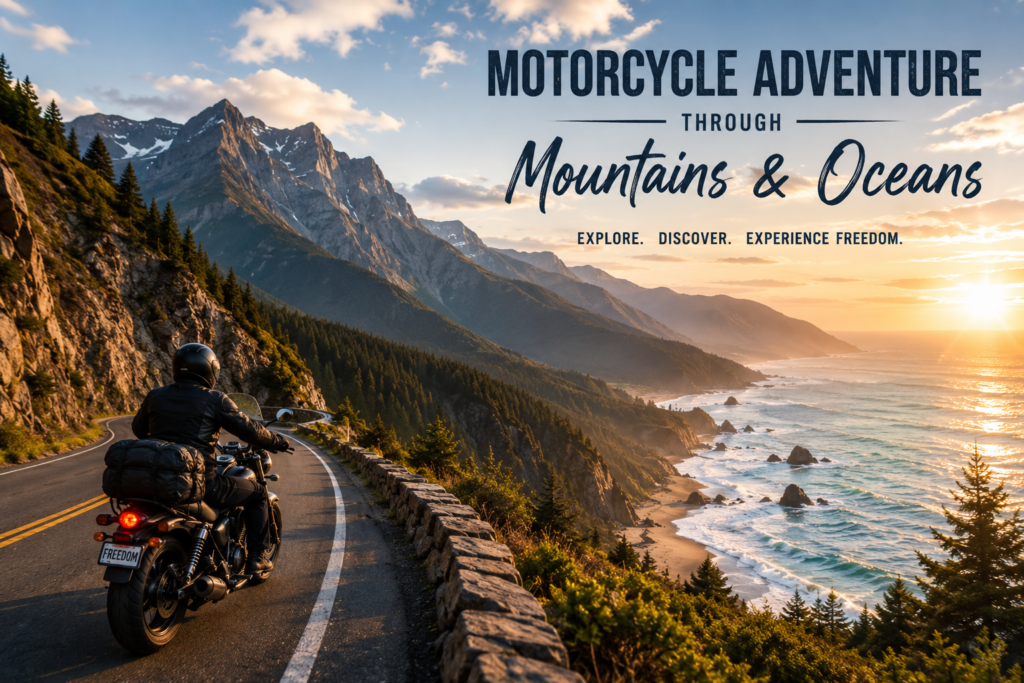 Riding Between Mountains and Oceans: A Motorcyclist’s Journey Through Nature’s Greatest Landscapes