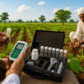 soil testing in the fields