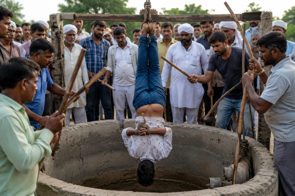 Youth Hung Upside Down and Beaten by Villagers in Sorkhi Over Theft Suspicion