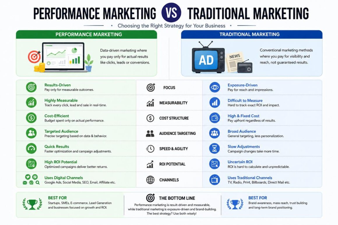 traditional vs performance marketing
