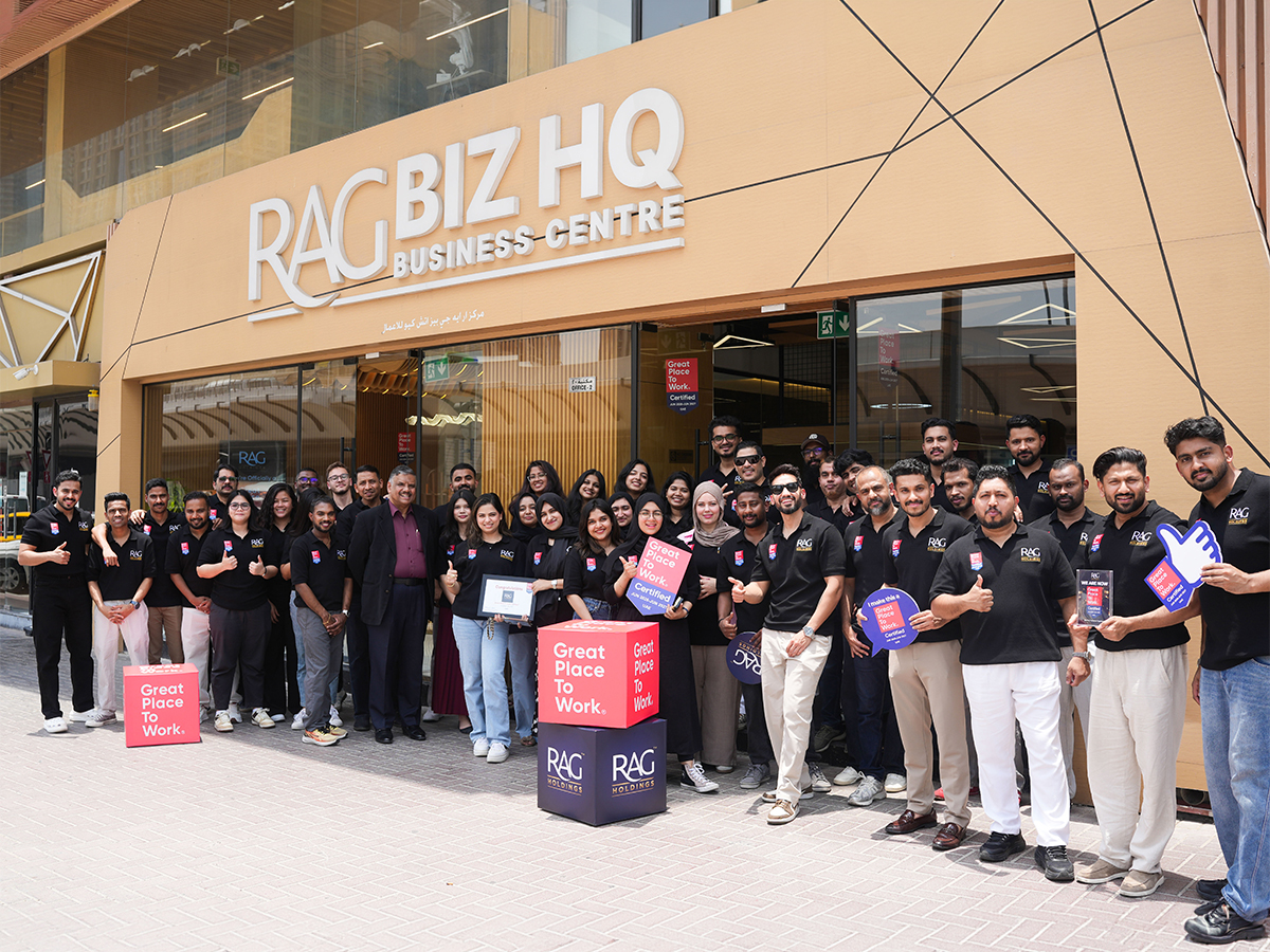 RAG Holdings Earns Great Place to Work Certification, Reinforcing Its Commitment to Building Great Businesses Through People First Approach RAG Holdings Earns Great Place to Work Certification, Reinforcing Its Commitment to Building Great Businesses Through People First Approach