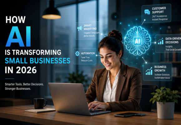 ChatGPT Image Jul 1, 2026, 04_10_04 PM How AI Is Transforming Small Businesses in 2026: Benefits, Challenges & Future Trends