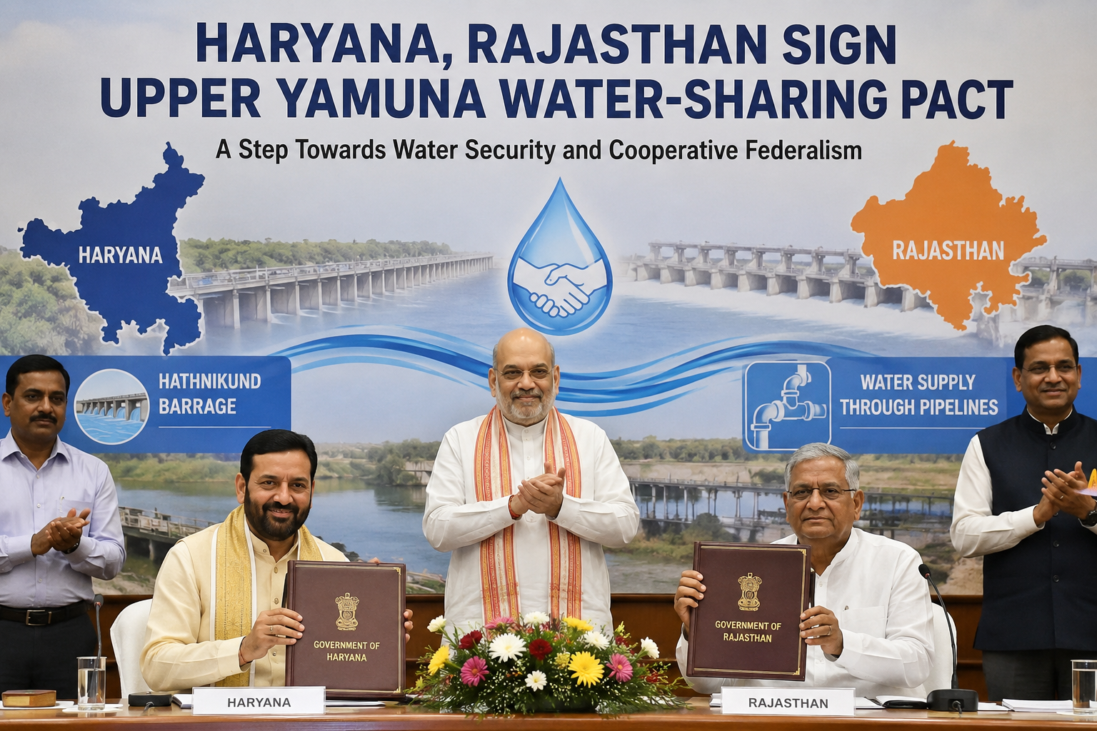 ChatGPT Image Jul 1, 2026, 11_01_24 AM Haryana, Rajasthan Sign Historic Upper Yamuna Water-Sharing Pact After 32 Years